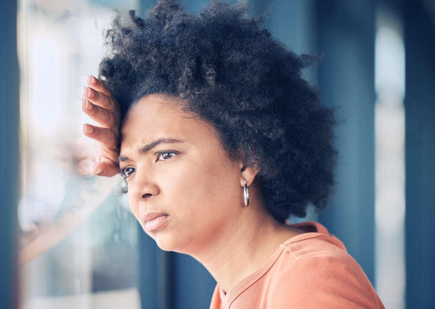 A person experiencing anxiety