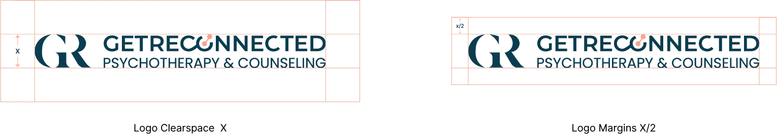 Get Reconnected logo clearspace and margin measurements