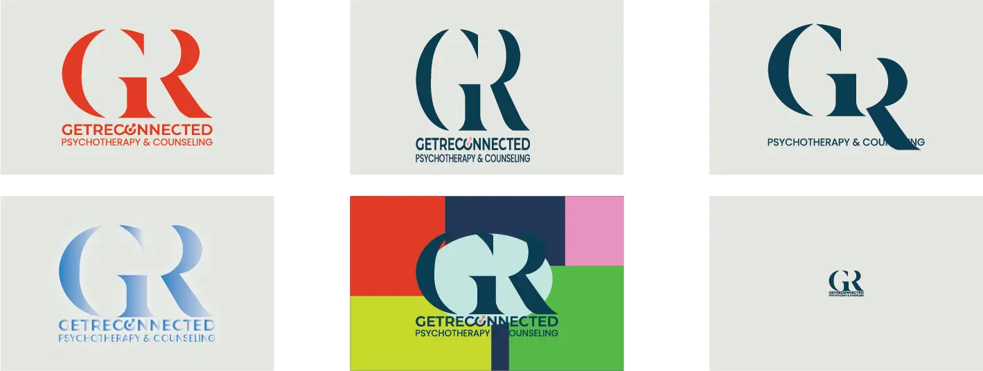 Examples of incorrect Get Reconnected logo usage