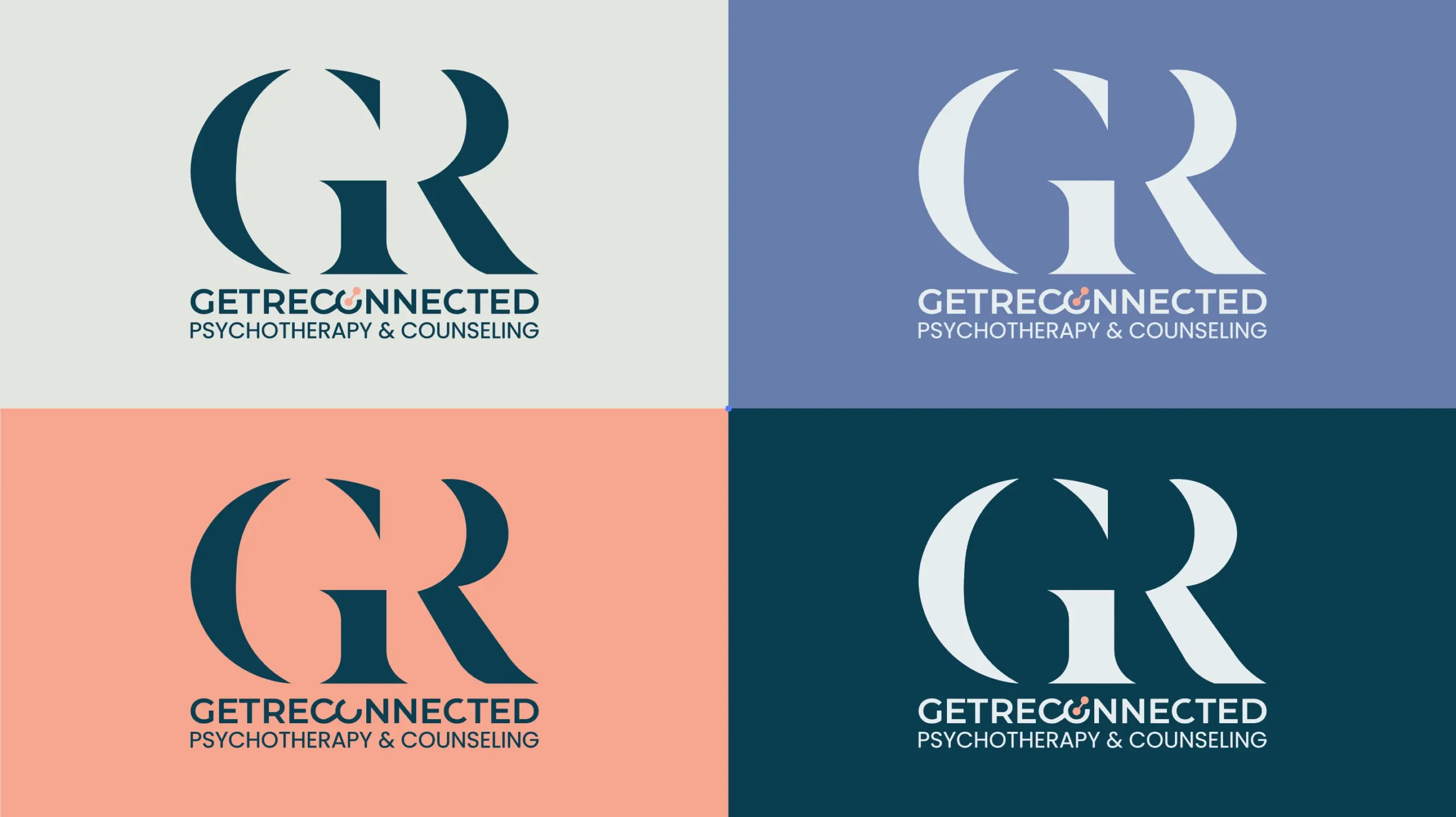 Approved Get Reconnected primary logo colour variants